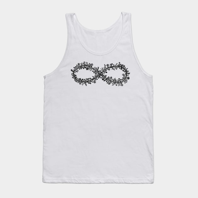 Wildflower Infinity Sign - Autism Awareness - Neurodiversity - black Tank Top by UniqueWildflowers